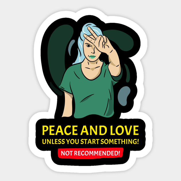 Peace and Love Sticker by MangoJonesLife